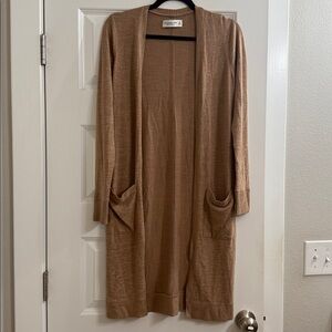 ABERCROMBIE | Tan Knit Sweater Cardigan Duster | SIZE XS